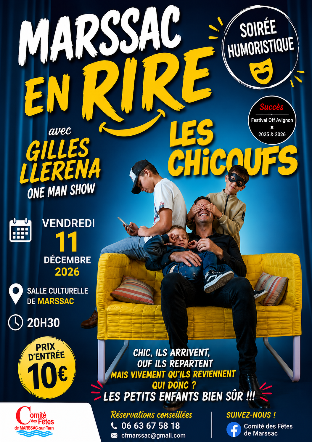 MARSSAC en Rire – Les Chicoufs – Comité des Fêtes de Marssac