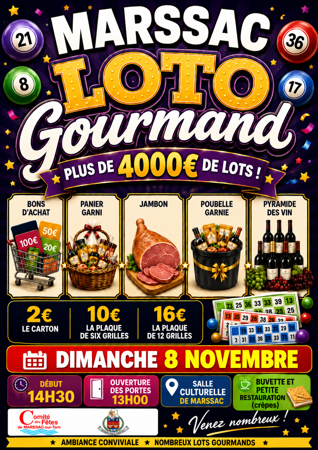LOTO Gourmand - Comité des Fêtes de Marssac